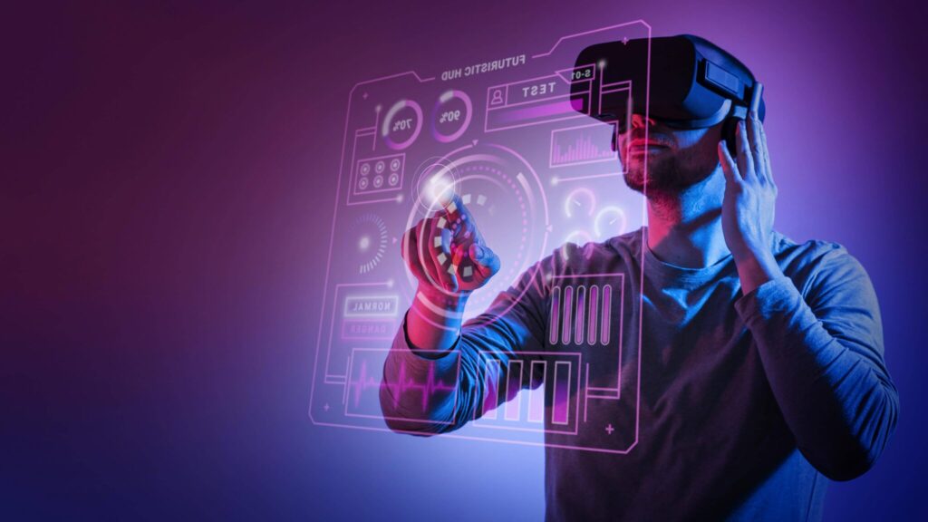 VR glasses-wearing image
